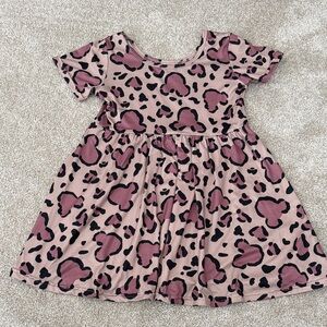 Mickey Leopard Print Kids Dress